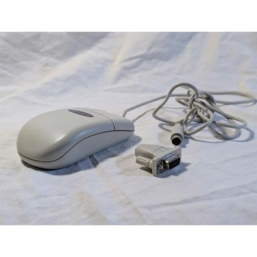 Vintage Belkin Serial & PS/2 Mouse - 990130122
